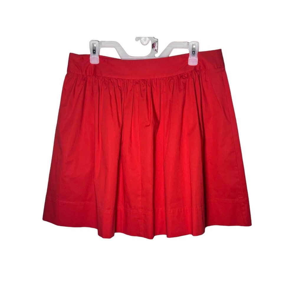 NWT Banana Republic A-Line imperial red short flowy skirt side pockets size 12 - Picture 7 of 16